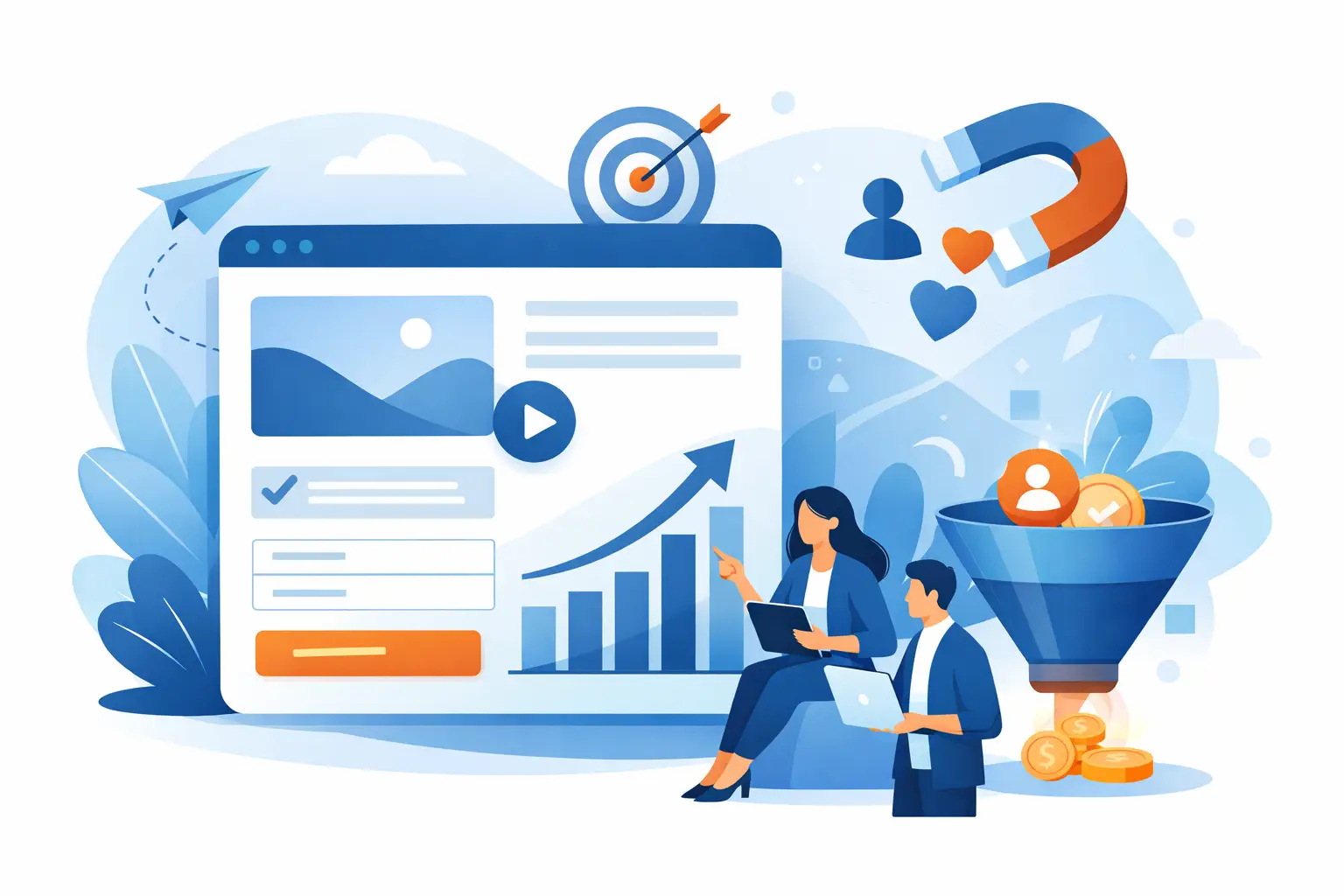 Landing page per servizi che convertono